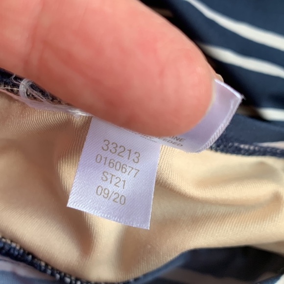 Garnet Hill size 6 blue and white striped swim dress - Picture 6 of 6